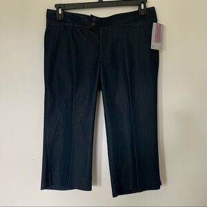Dockers Collection Blue Mid-Rise Curvy Capri Pants. Size 10P